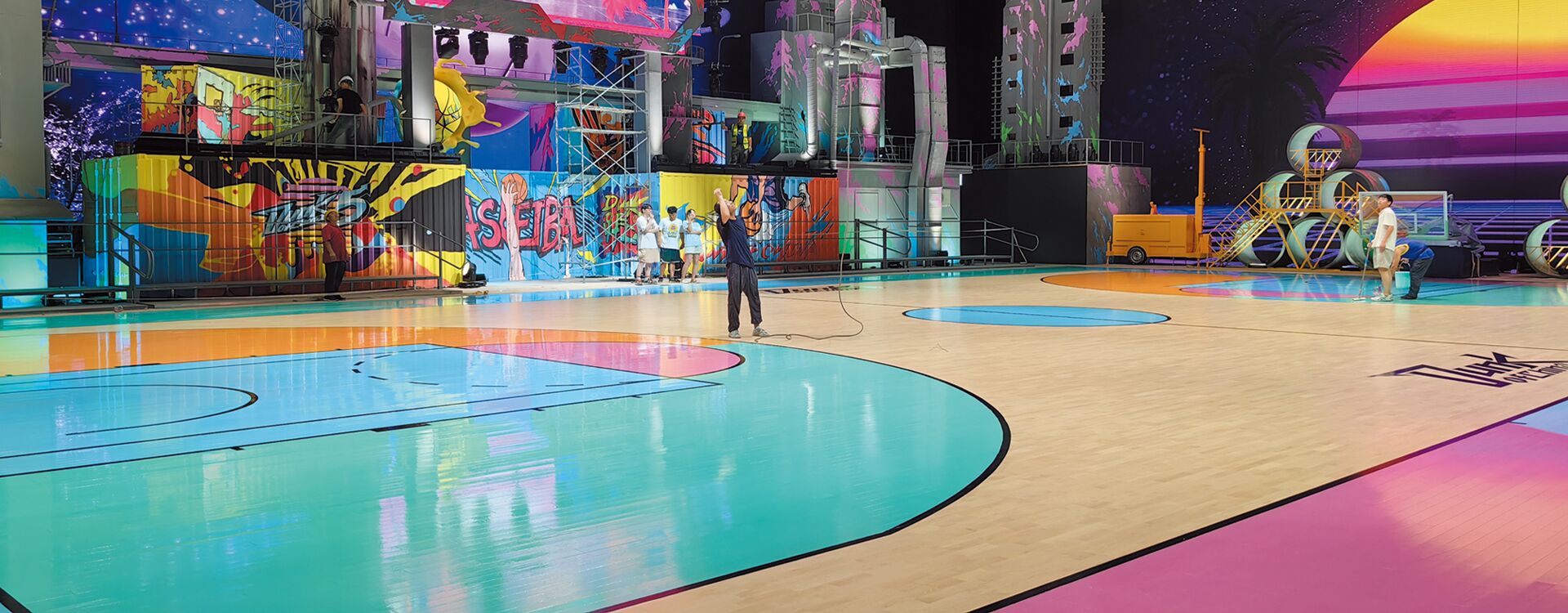 removable wood basketball floor